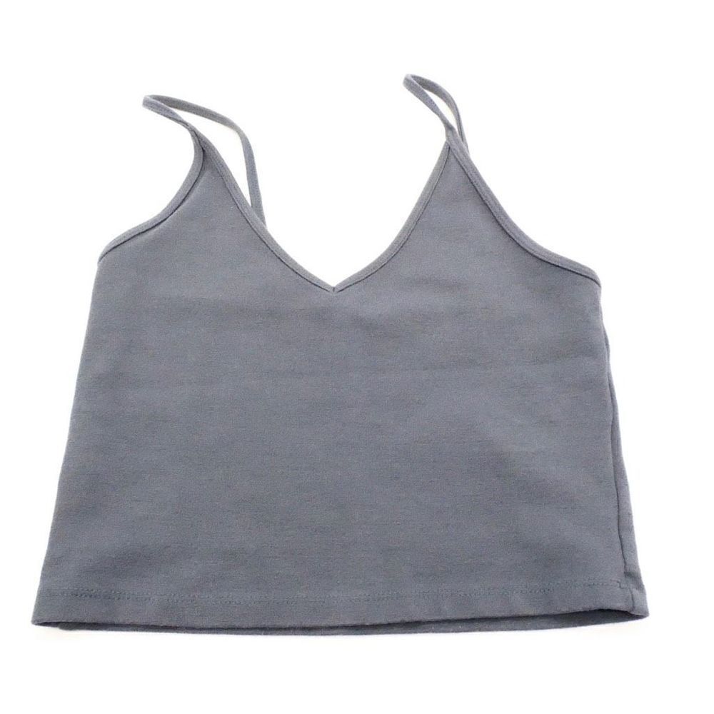 Aritzia Talula XS Gray Viscose Blend Camisole Strap V-Neck Tank - Like New